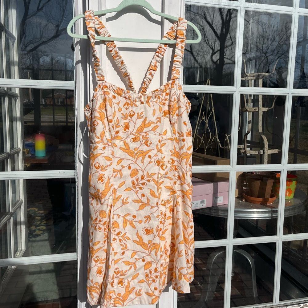 Anthropologie Maeve Sweetheart Cross Back Floral Mini Dress NWT - Picture 6 of 10